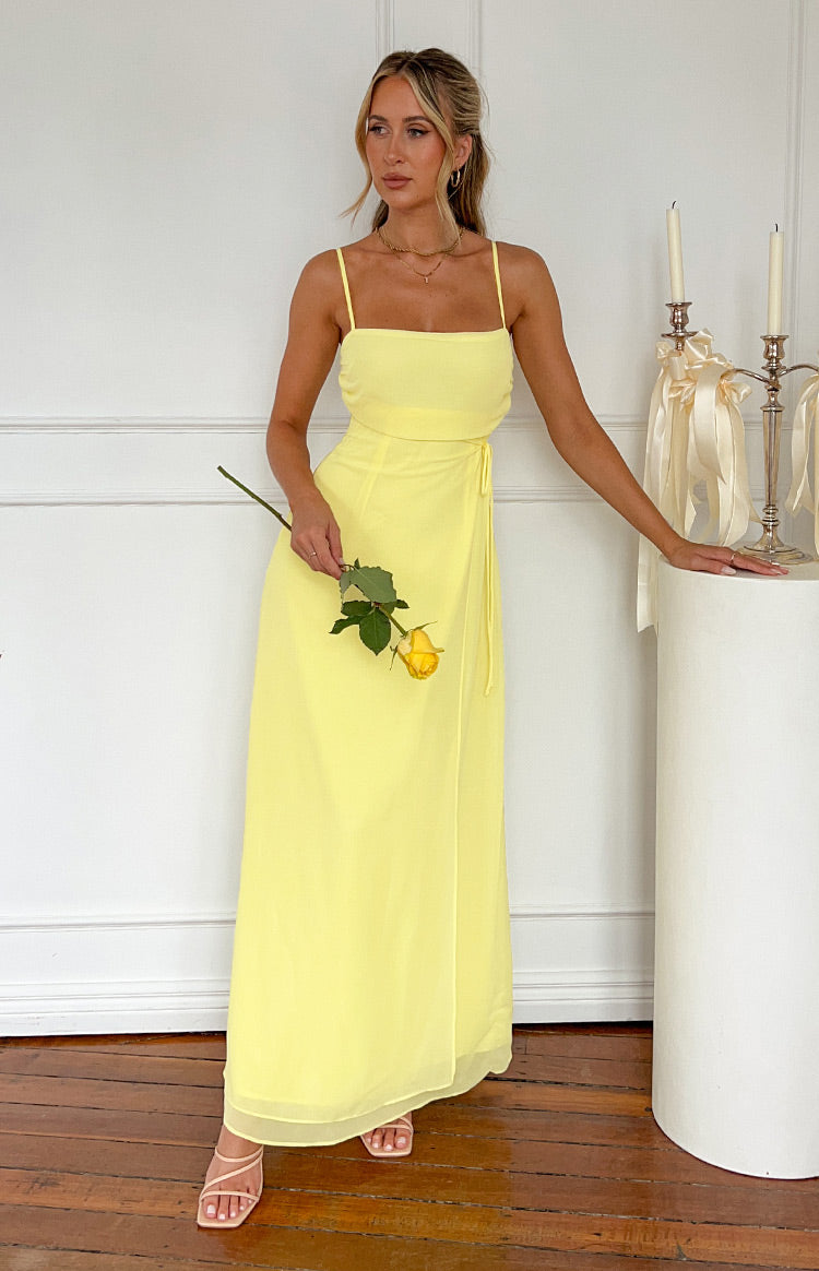 Flossie Yellow Maxi Sleeveless Dress Image