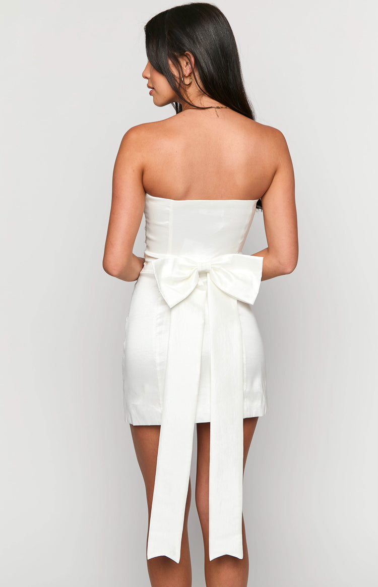 Frosting White Strapless Mini Dress Image