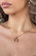 Georgia Gold U-Shaped Horseshoe Pendant Necklace Image