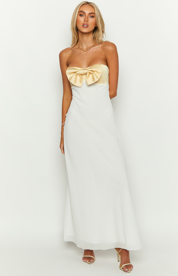 Honeydew Yellow Bow Maxi Dress – Beginning Boutique US