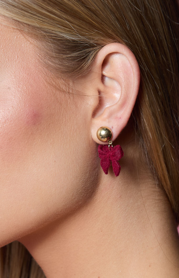 Isibel Red Bow Earrings (FREE over $110) Image