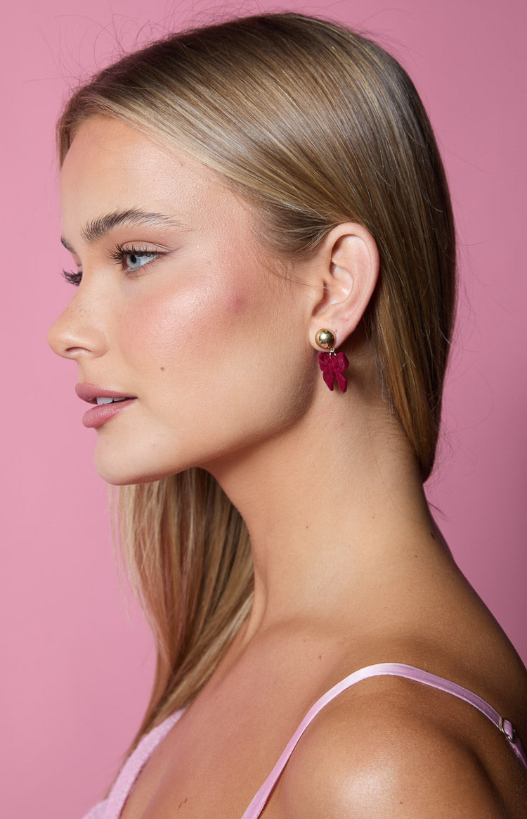 Isibel Red Bow Earrings (FREE over $110) Image