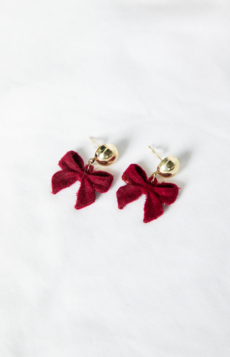 Isibel Red Bow Earrings (FREE over $110) Image