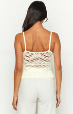 Mariposa Crochet Crop Top - Ivory White - ShopperBoard