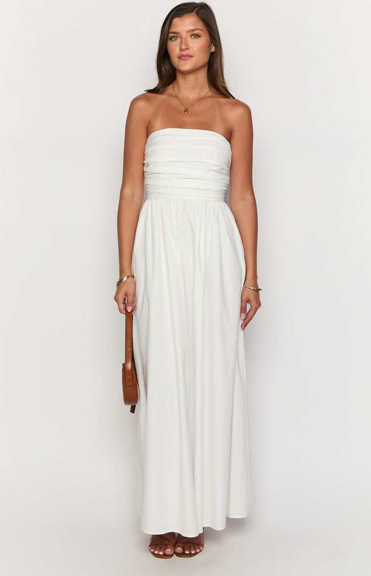 Josianne White Strapless Maxi Dress Image