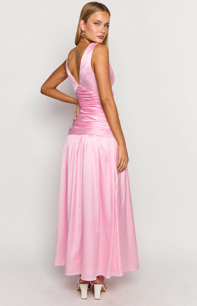 Jalyn Pink Gathered Maxi Dress Image