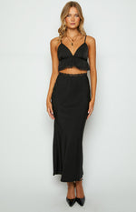 Jayde Black Lace Trim Maxi Skirt – Beginning Boutique US