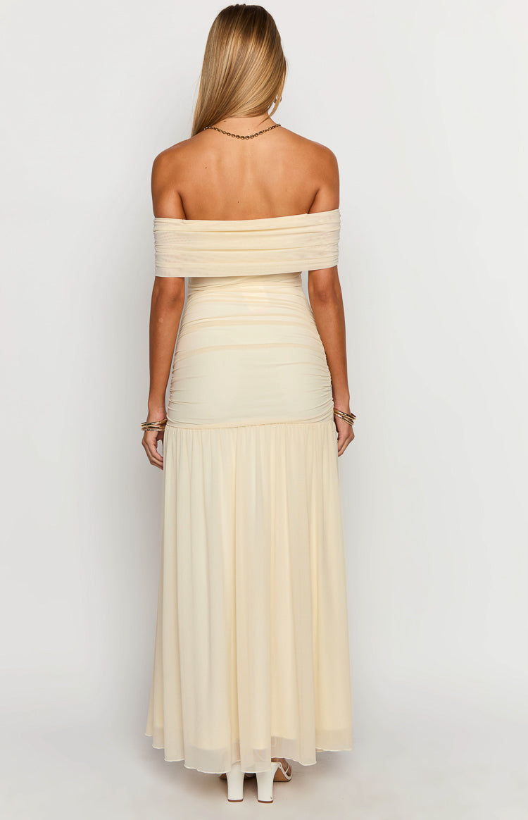 Joesy Cream Off The Shoulder Maxi Dress Image