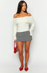 Cream off the shoulder sweater best sale