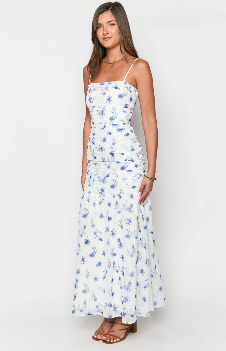 Kelee White Floral Maxi Dress Image