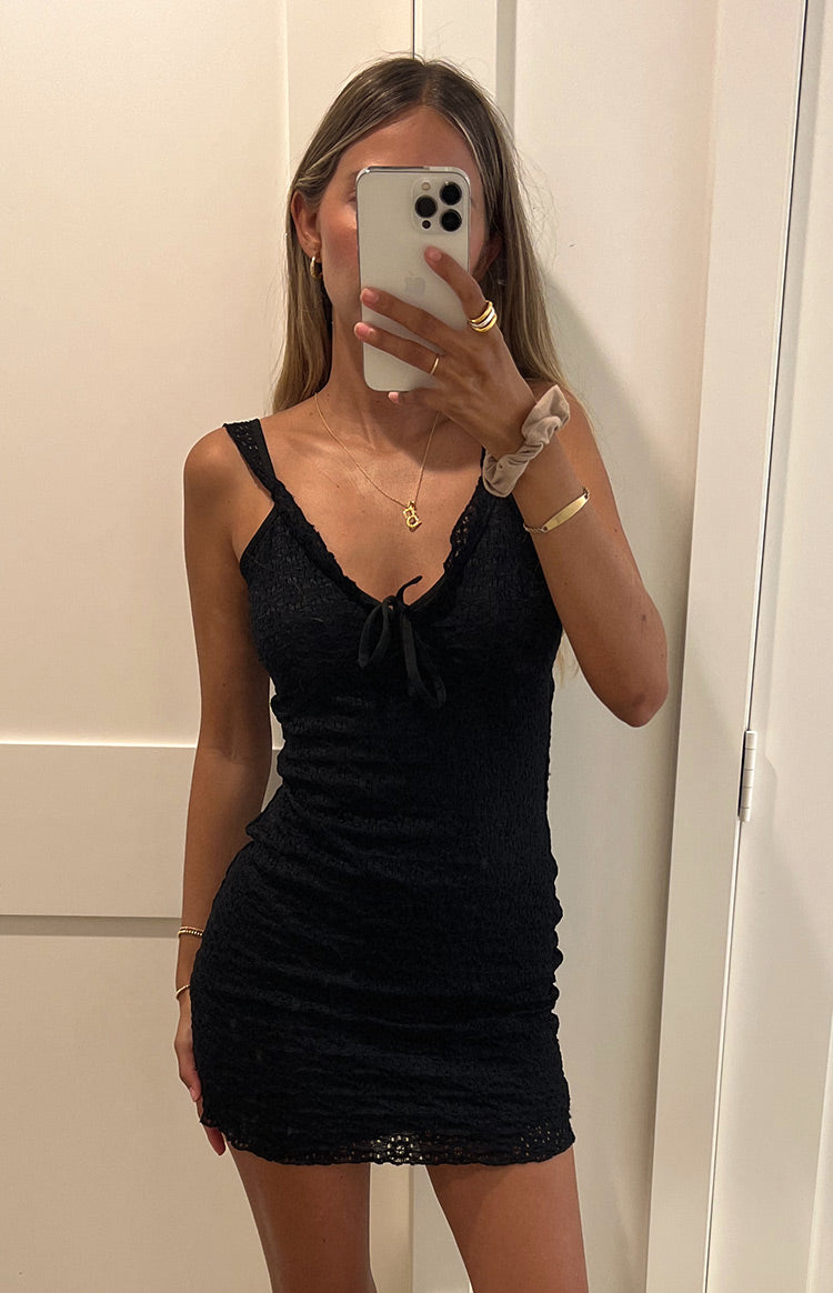 Kienna Black Mini Dress Image