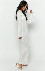 Andraya White Sequin Knit Maxi Dress – Beginning Boutique US