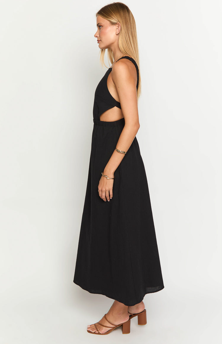 Kensie Black Backless Midi Dress Image