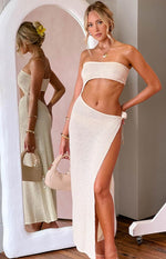 Kenza Beige Maxi Dress Image