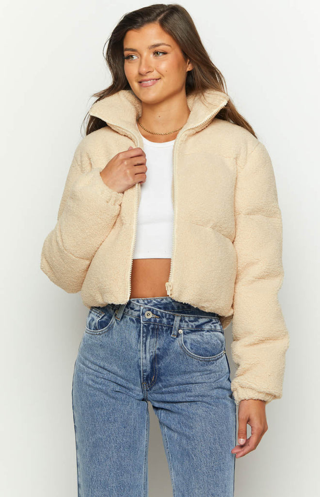 Laria Teddy Puffer Jacket – Beginning Boutique US