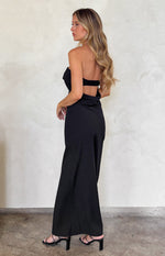 Romey Black Denim Strapless Maxi Dress – Beginning Boutique US
