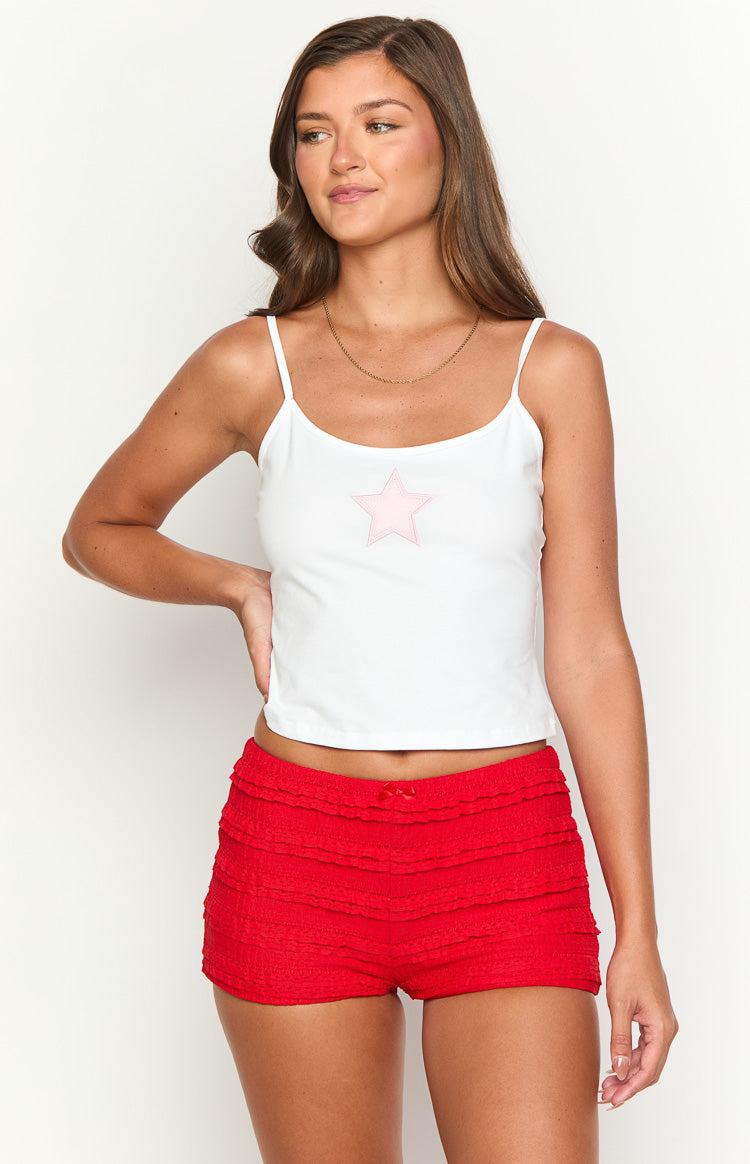 Leo Red Micro Shorts Image