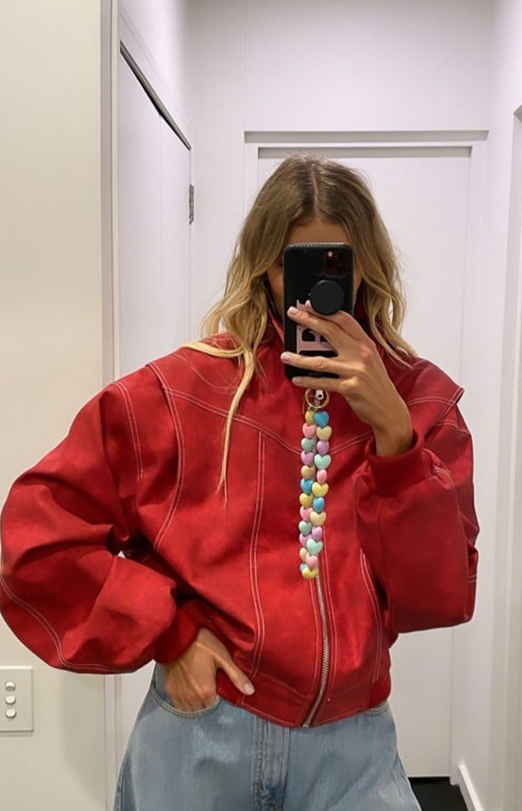 Lioness Vista Crimson Bomber Jacket Image