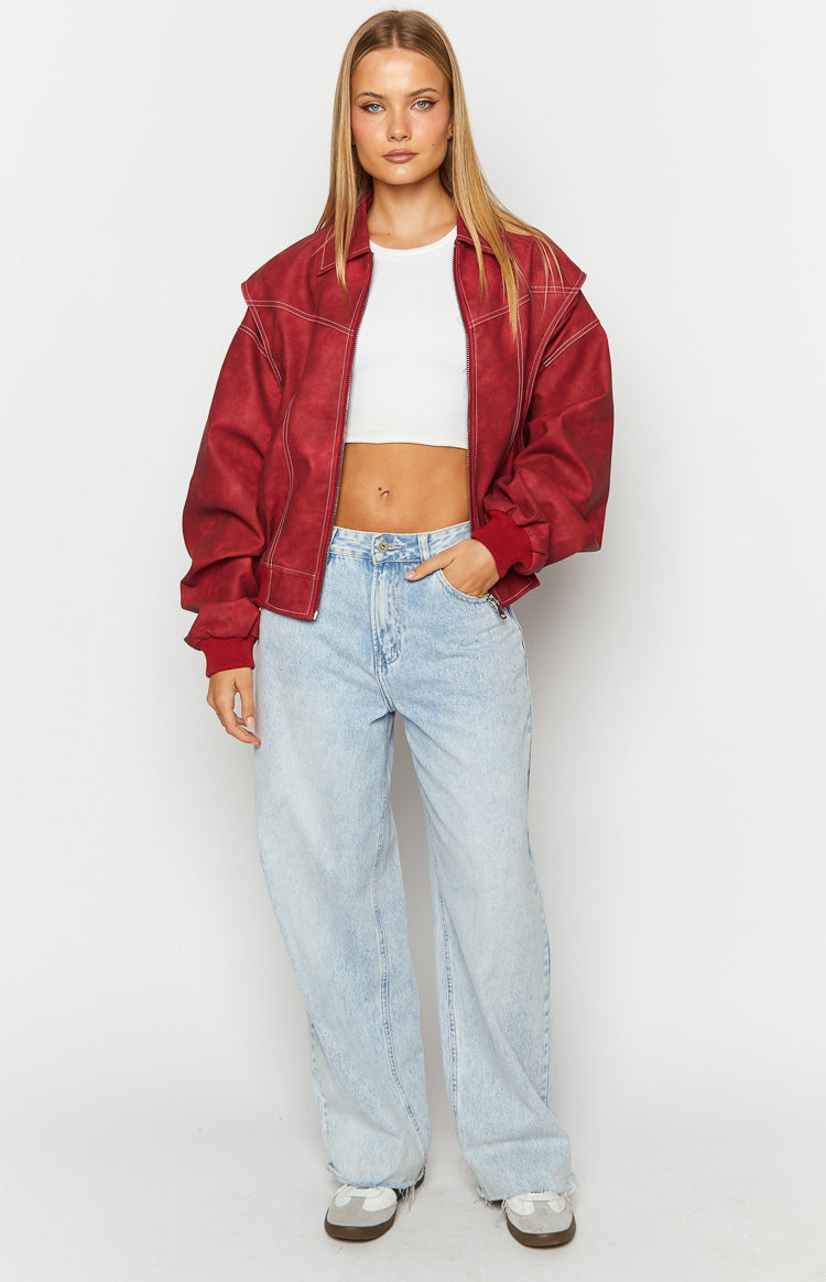 Lioness Vista Crimson Bomber Jacket Image