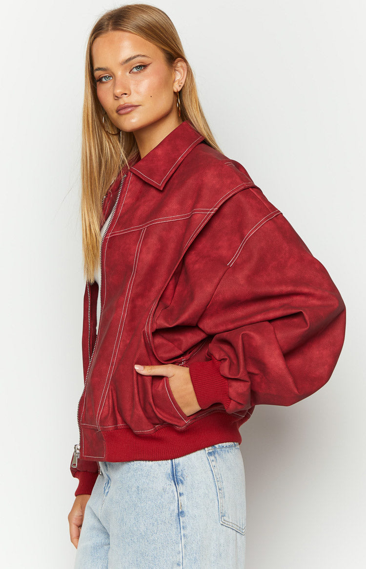 Lioness Vista Crimson Bomber Jacket Image