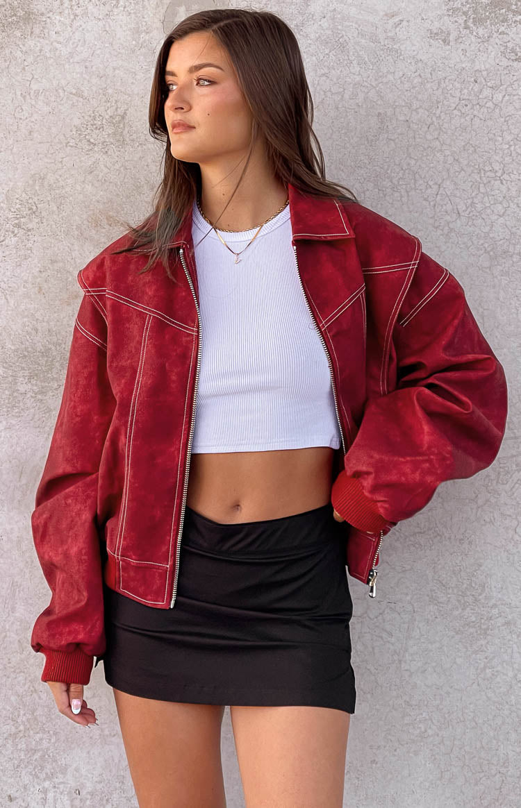 Lioness Vista Crimson Bomber Jacket Image