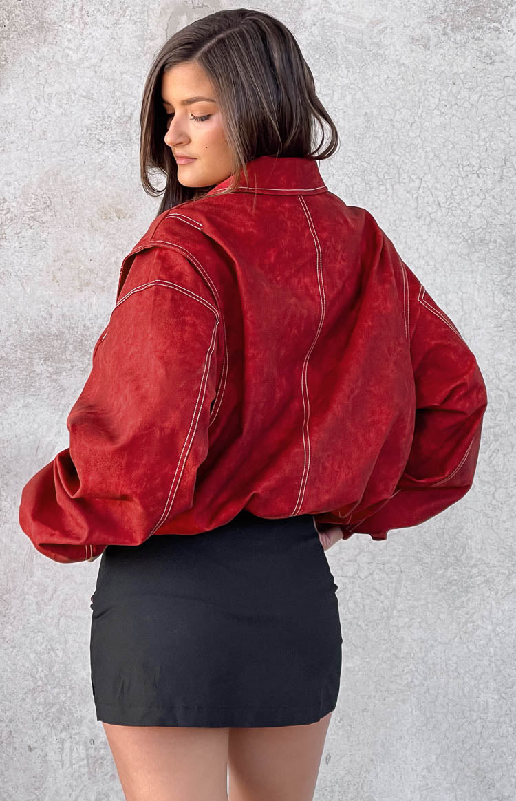 Lioness Vista Crimson Bomber Jacket Image