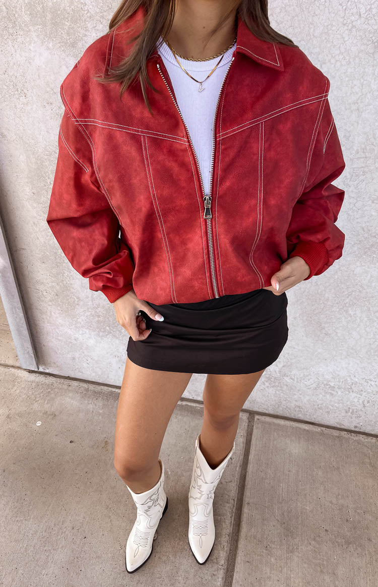 Lioness Vista Crimson Bomber Jacket Image