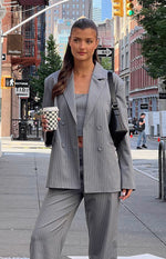 Louis Grey Striped Blazer Image