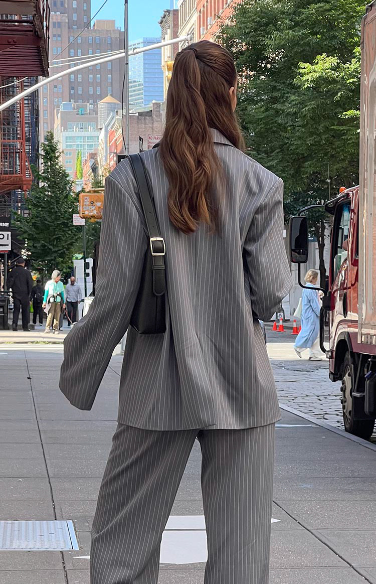 Louis Grey Striped Blazer Image