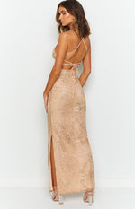 Manhattan Slip Formal Dress Gold – Beginning Boutique US