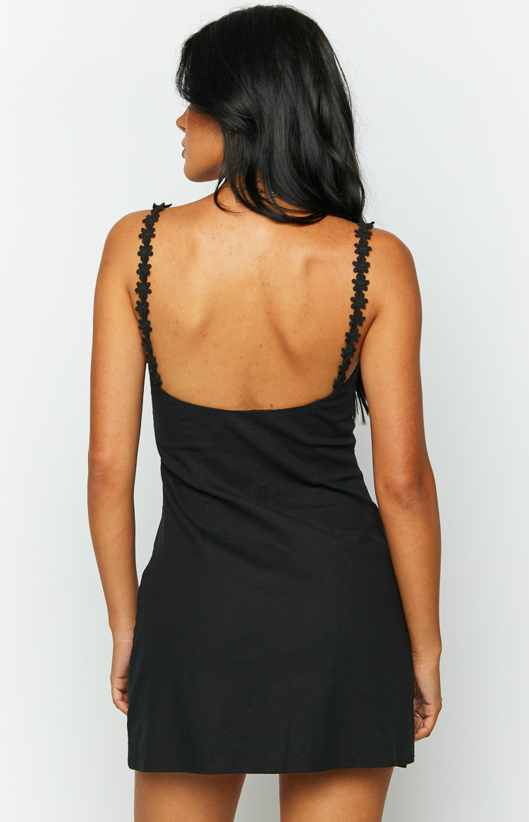 Marbelle Black Mini Dress – Beginning Boutique US
