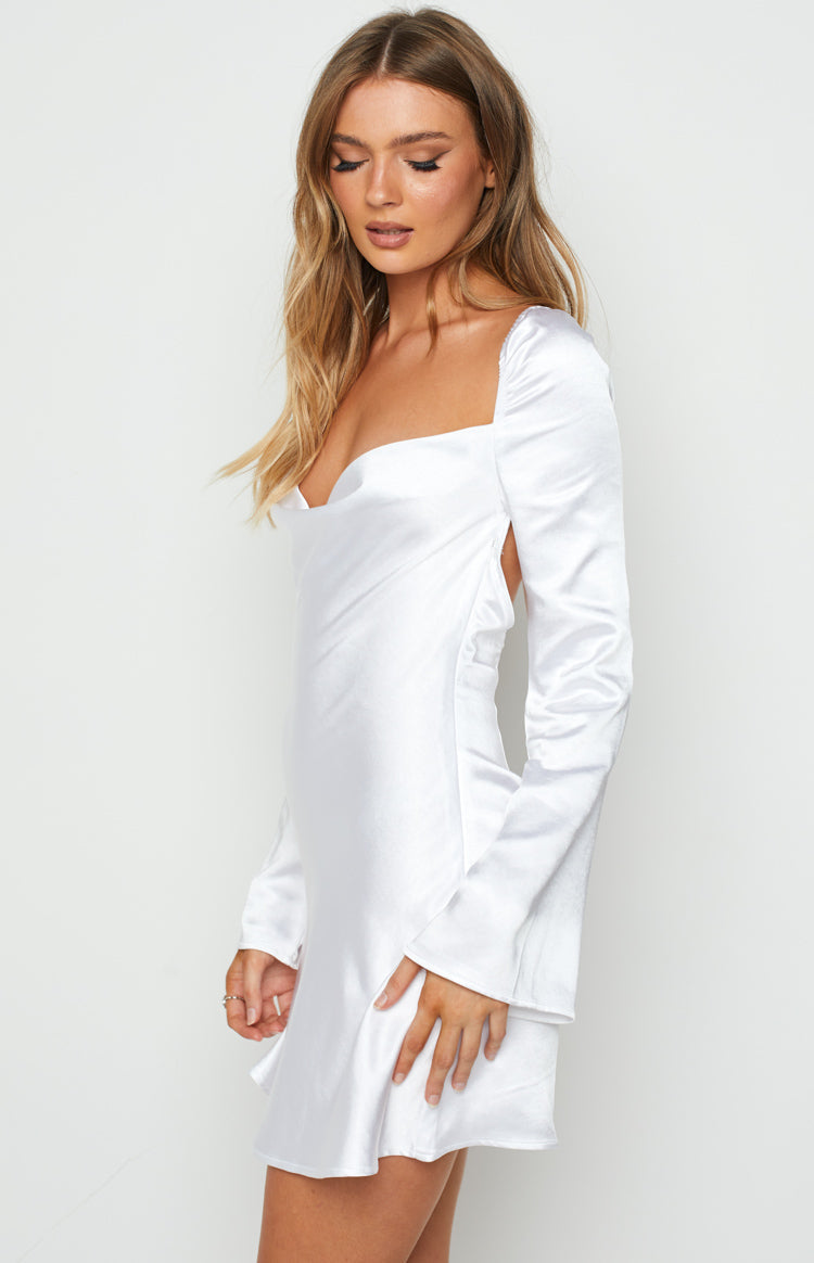Marienne Silver Sequin Long Sleeve Mini Dress, | Shop Mini Dresses by Beginning Boutique