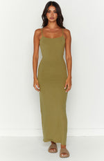 Melrose Khaki Maxi Dress Image