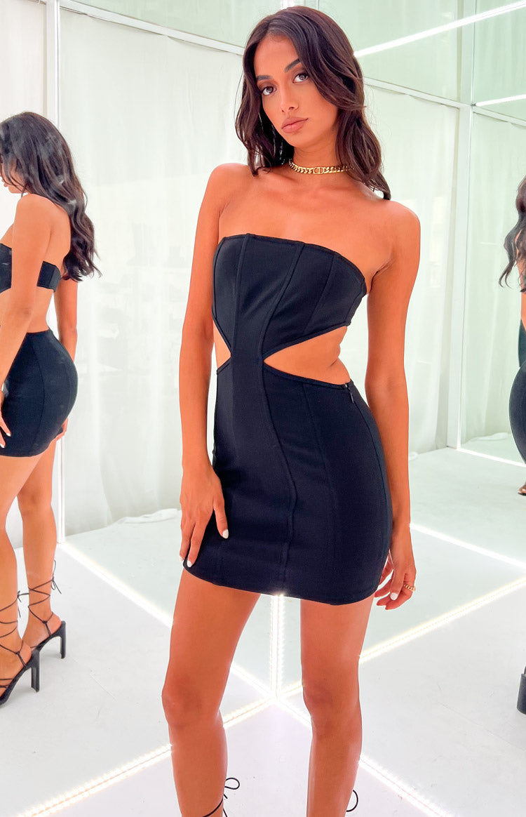 Sapphire Black Mini Dress – Beginning Boutique US