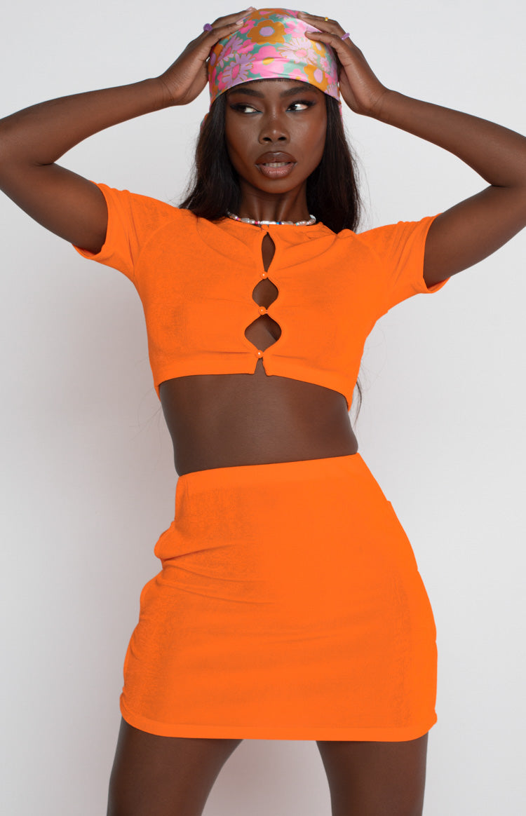 Orange skirt outlet set