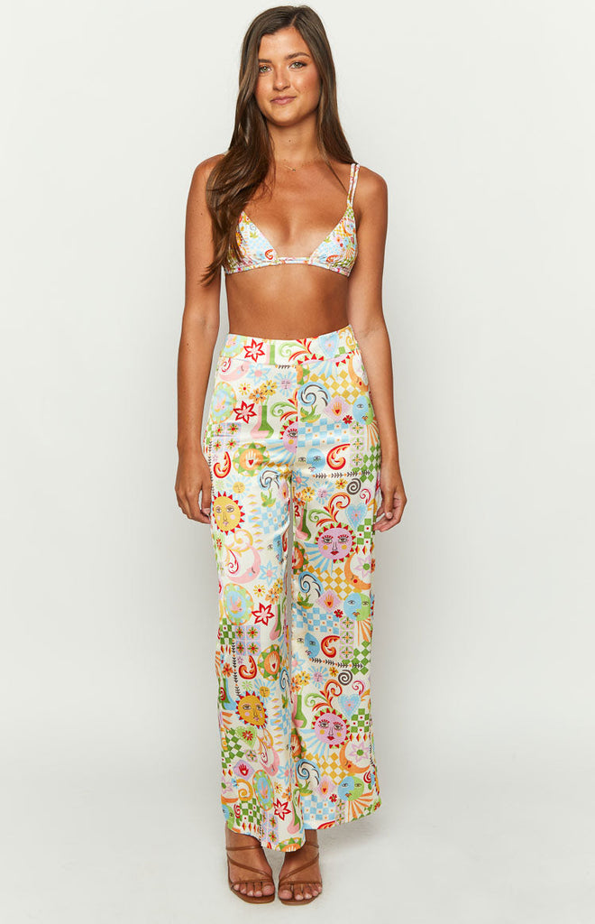 Mykonos Euro Summer Print Pants – Beginning Boutique US