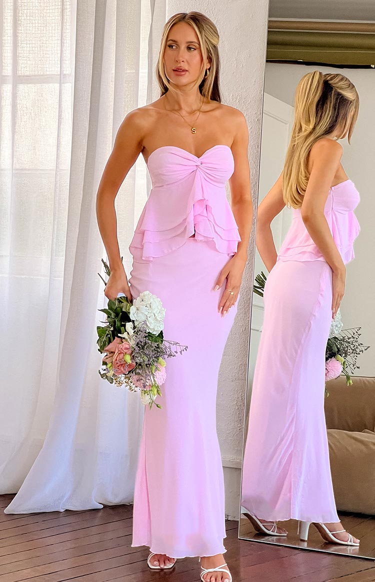 Myrna Pink Strapless Top Image