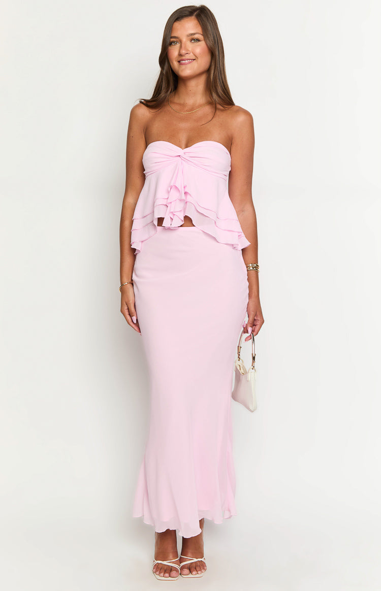 Myrna Pink Strapless Top Image