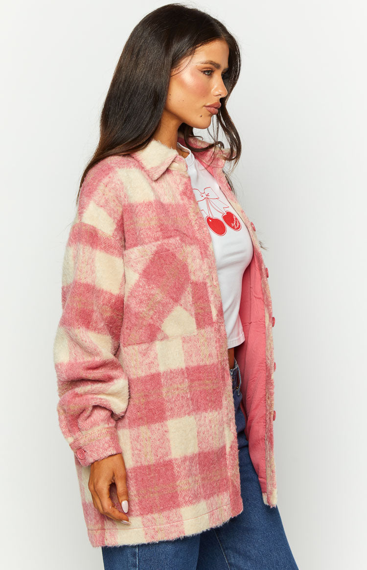 Neve Pink Check Jacket Beginning Boutique US