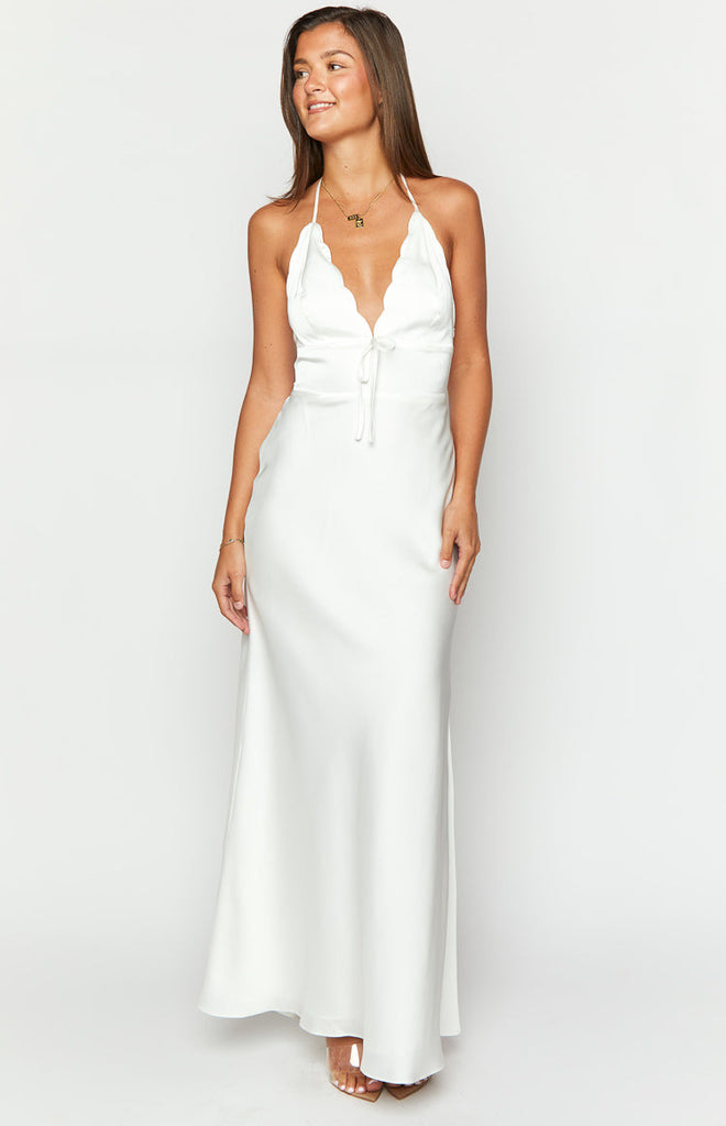 Nicole White Maxi Dress – Beginning Boutique US