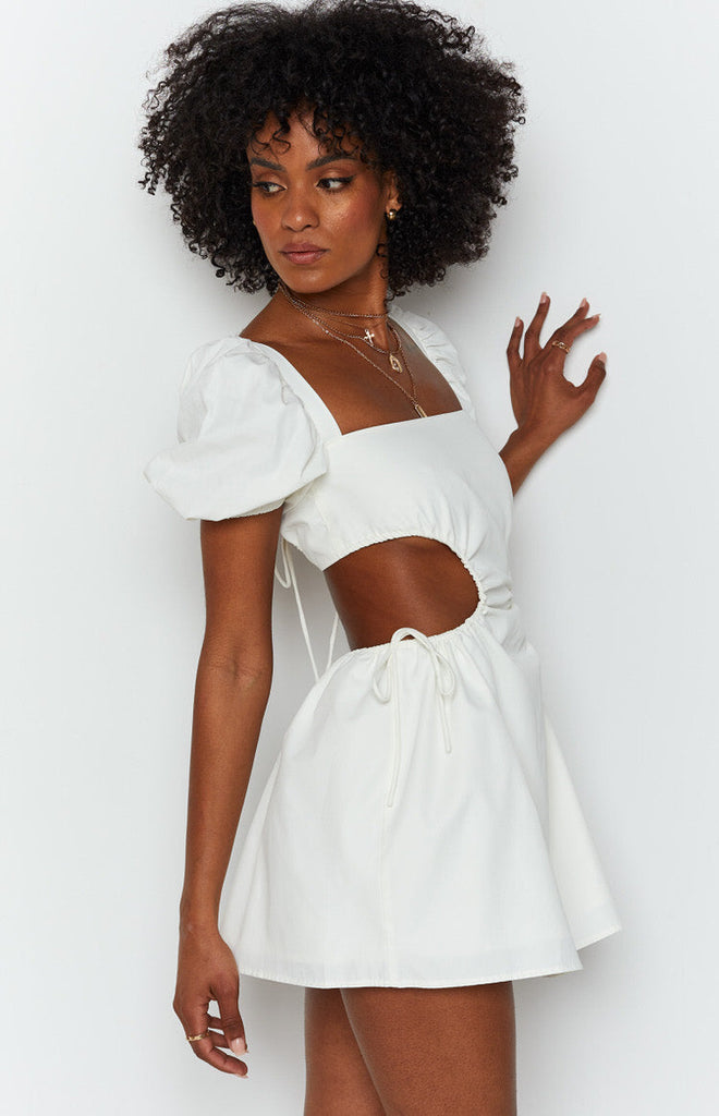 Penelope Mini Dress White – Beginning Boutique US