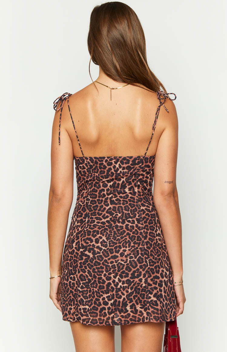 Penny Lane Leopard Print Mini Dress Image