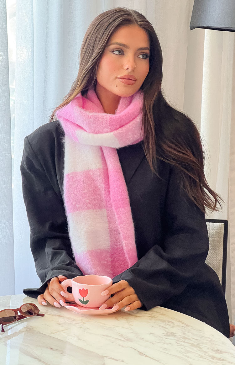 Pink Check Blanket Scarf (FREE over $215) Image