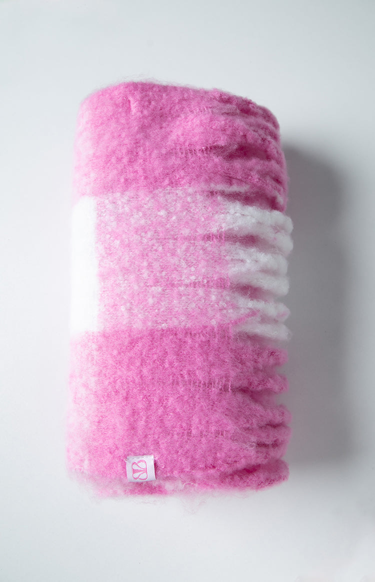 Pink Check Blanket Scarf (FREE over $215) Image