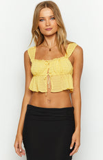 Pixie Yellow Crop Top Image