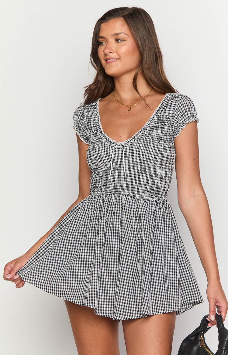 Raldo Black Gingham Playsuit Image