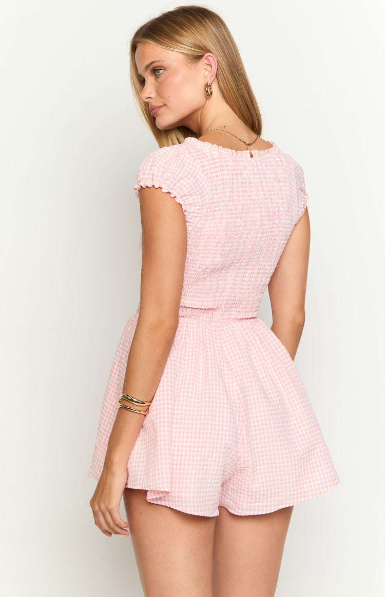 Raldo Pink Gingham Playsuit Image