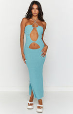 Renata Blue Cut Out Midi Dress Image