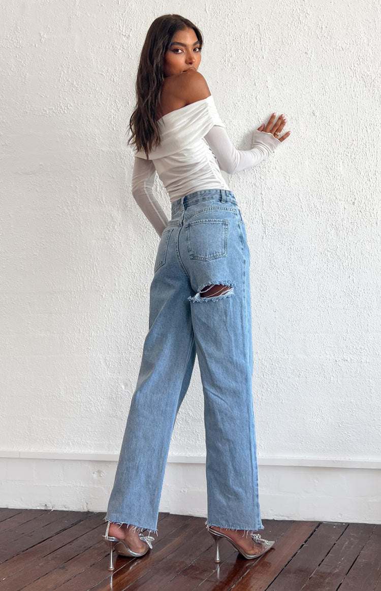 Wide leg clearance light wash jeans