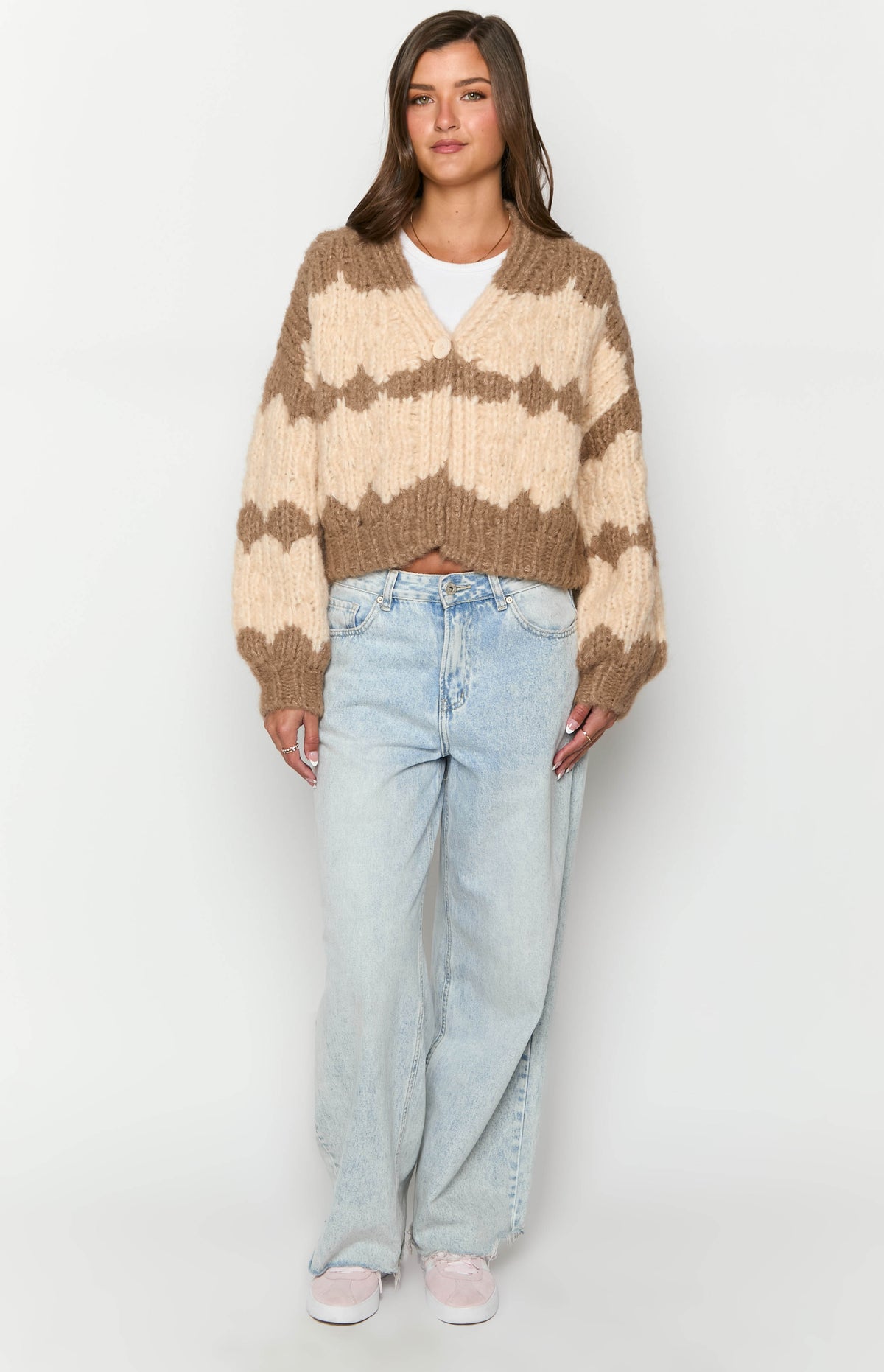 Ryley Brown Knit Cardigan Image